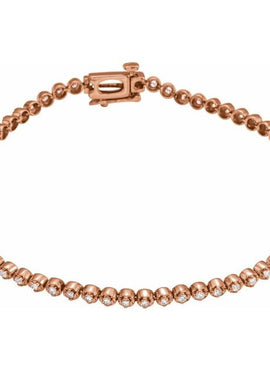 14K Yellow Gold 1 CTW Natural Diamond Line 7