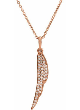 14K White Gold 1/5 CTW Natural Diamond Feather 16-18