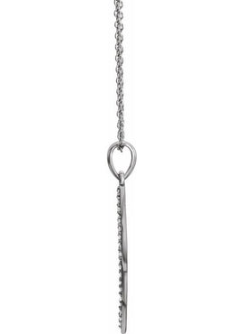 14K White Gold 1/5 CTW Natural Diamond Feather 16-18