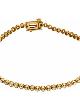 14K Yellow Gold 1 CTW Natural Diamond Line 7