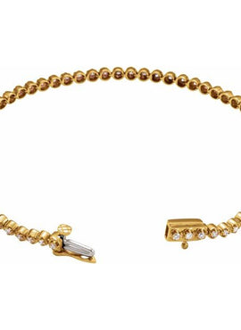 14K Yellow Gold 1 CTW Natural Diamond Line 7