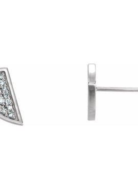 14K White Gold 1/10 CTW Natural Diamond Earrings