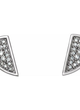 14K White Gold 1/10 CTW Natural Diamond Earrings