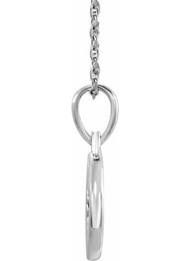 14K White Gold .01 CT Natural Diamond Star 16-18