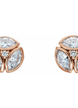 14K White Gold 1/2 CTW Natural Diamond Earrings