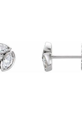 14K White Gold 1/2 CTW Natural Diamond Earrings