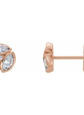 14K White Gold 1/2 CTW Natural Diamond Earrings