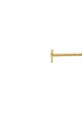 14K White Gold Lightning Bolt Earrings