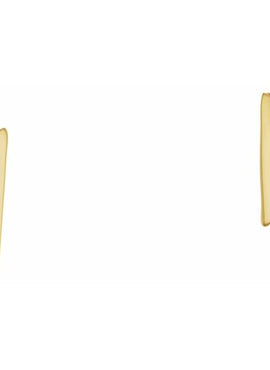 14K White Gold Lightning Bolt Earrings