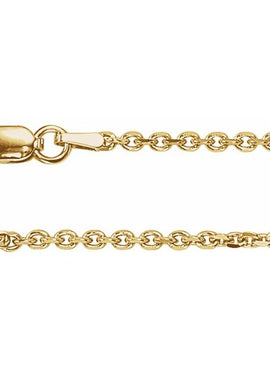 Sterling Silver 1.75 mm Diamond-Cut Cable Chain by the Inch