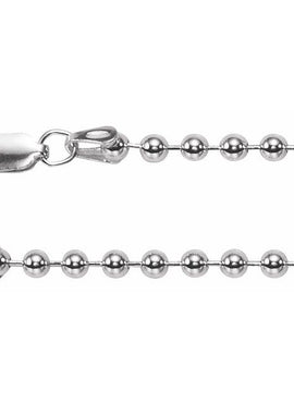 Sterling Silver 3 mm Hollow Bead 20