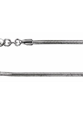 Rhodium-Plated Sterling Silver 1.5 mm Snake 16