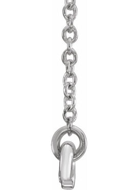 14K White Gold 1/6 CTW Natural Diamond Bar 17.5