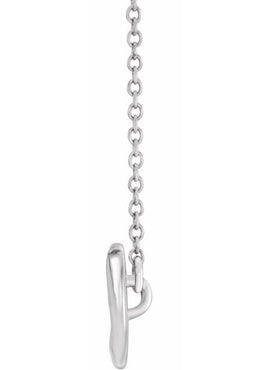 14K White Gold Feather 16-18
