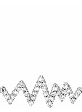 14K Yellow Gold 1/6 CTW Natural Diamond Heartbeat 16-18
