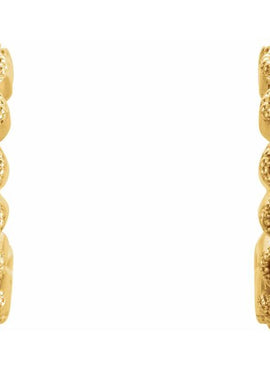 14K White Gold .08 CTW Natural Diamond 11.2 mm Hoop Earrings