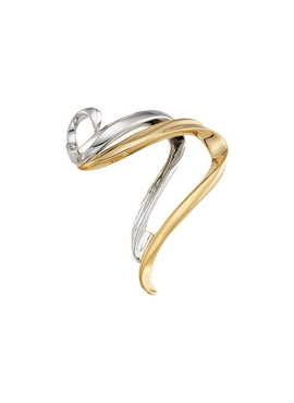 14K Yellow/White Gold Freeform Slide Pendant