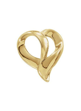 14K White Gold Heart Pendant