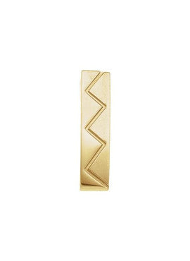 14K Yellow Gold Grooved Bar Pendant