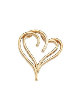 14K Yellow Gold Heart Slide Pendant