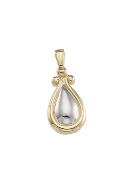 10K Yellow/White Gold Vintage-Inspired Pendant