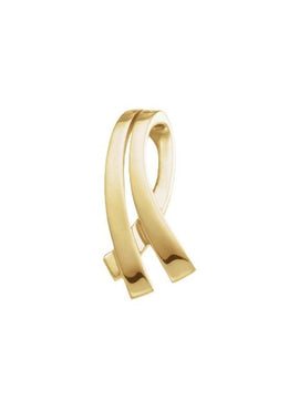 14K Yellow Gold Freeform Slide Pendant