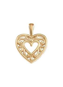 14K Yellow Gold Heart Pendant