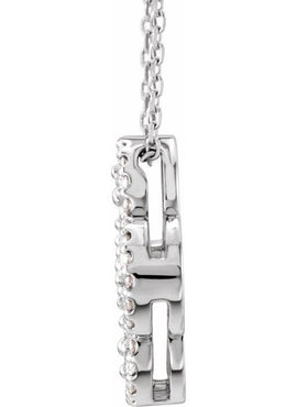 14K White Gold 1/2 CTW Natural Diamond Clover 18