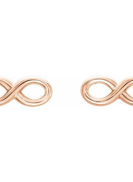 14K White Gold Infinity-Inspired Earrings