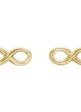 14K White Gold Infinity-Inspired Earrings