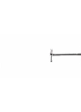 14K White Gold Lightning Bolt Earrings