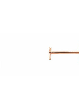 14K White Gold Lightning Bolt Earrings