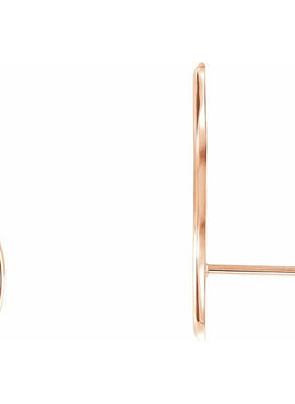 14K White Gold Wavy Ear Climbers