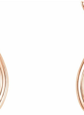 14K White Gold Wavy Ear Climbers