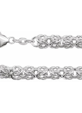 Sterling Silver 6 mm Byzantine 7