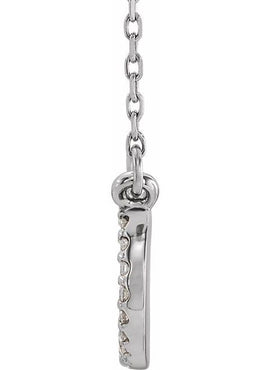 14K White Gold 1/6 CTW Natural Diamond Paisley 18
