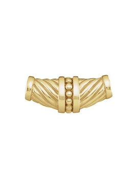 14K White Gold Bead & Rib Slide Pendant