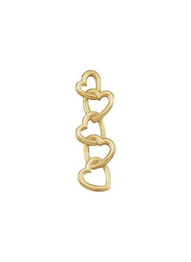 18K Yellow Gold Interlocking Hearts Pendant
