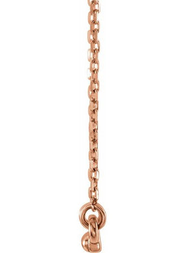 14K White Gold Beaded Bar 16-18
