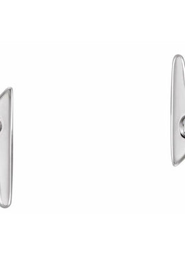 14K White Gold .03 CTW Natural Diamond Lightning Bolt Earrings