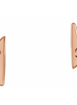 14K White Gold .03 CTW Natural Diamond Lightning Bolt Earrings