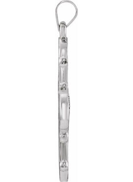 14K White Gold Dagmar Cross Medal Pendant