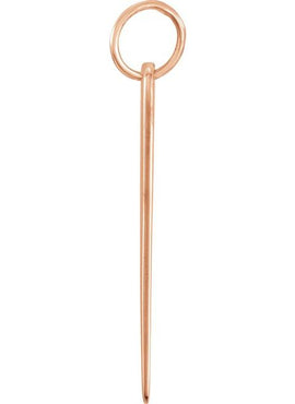 14K White Gold Triangle Pendant