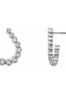 14K White Gold 1/4 CTW Natural Diamond Earrings