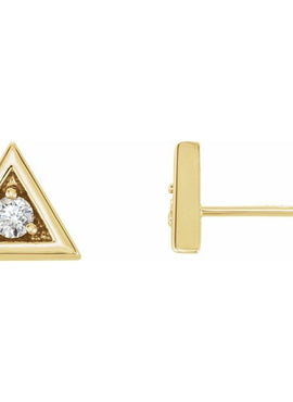 14K White Gold 1/8 CTW Natural Diamond Geometric Earrings