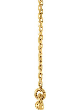 14K White Gold Beaded Bar 16-18
