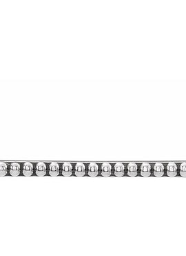 14K White Gold Beaded Bar 16-18