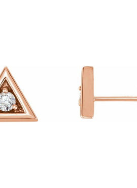 14K White Gold 1/8 CTW Natural Diamond Geometric Earrings