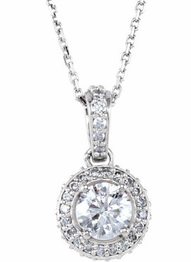 Platinum Natural Ruby & 1/5 CTW Natural Diamond 18