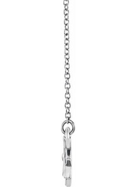 14K White Gold Star 16-18
